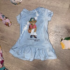 Ralph Lauren Light Blue Dress with Bear Design